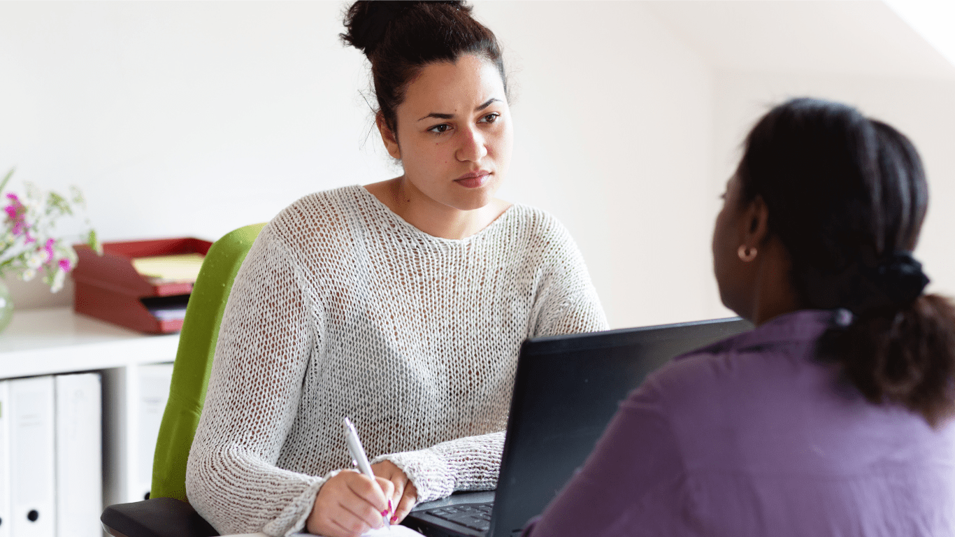 A participant engaged in a goal-setting discussion with their NDIS plan manager.
